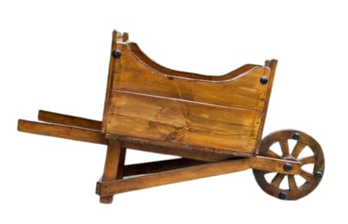Carretilla de Madera de Encino para macetas Grandes