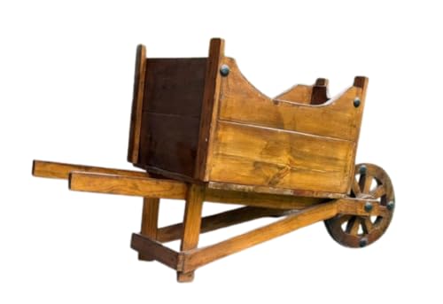 Carretilla de Madera de Encino para macetas Grandes