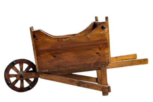 Carretilla de Madera de Encino para macetas Grandes