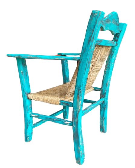 Vintage Individual Armchair Chair in Sustainable Wood in Antique Style.