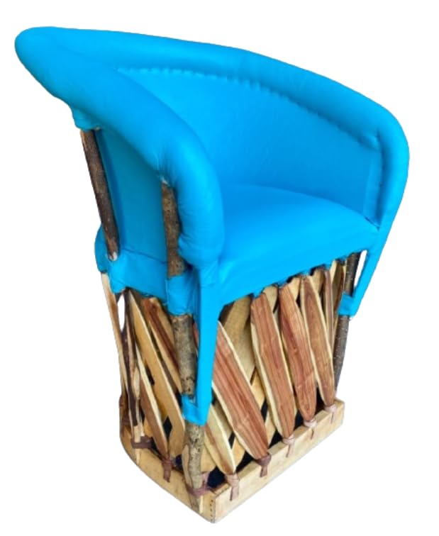 Equipal Wooden Leather Chair, Traditional Antique Style.