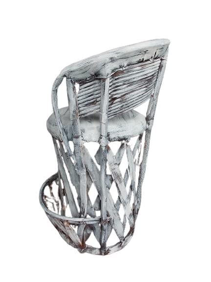 Antique Distressed Equipal Bar Stool for Cantina Bar.