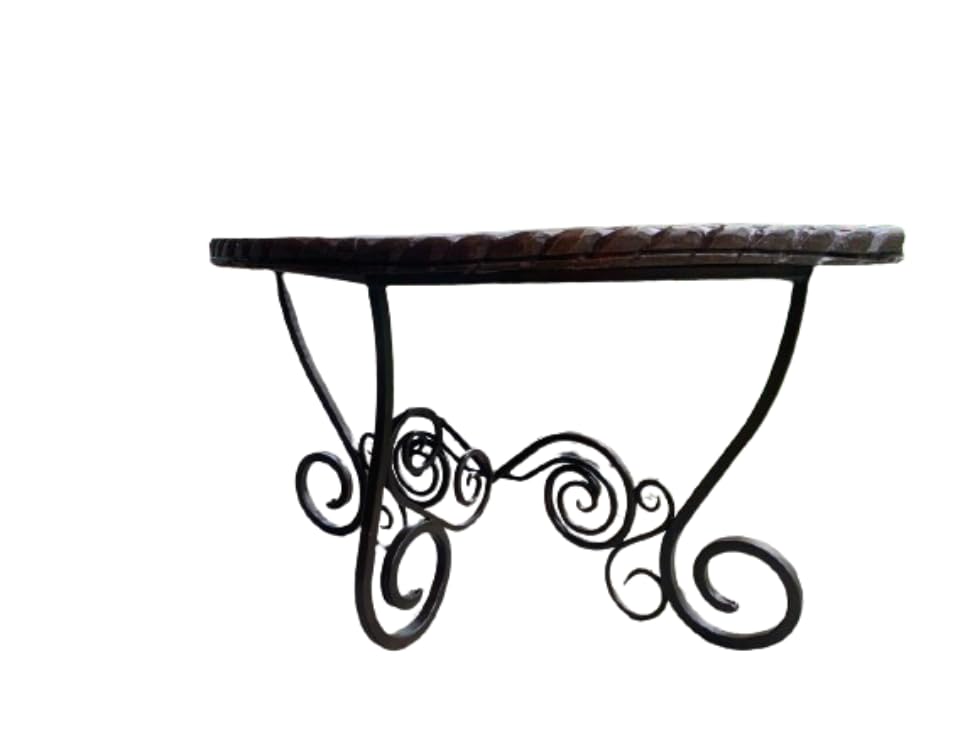Parota Wood Sideboard with Wrought Iron, Special for Kitchens