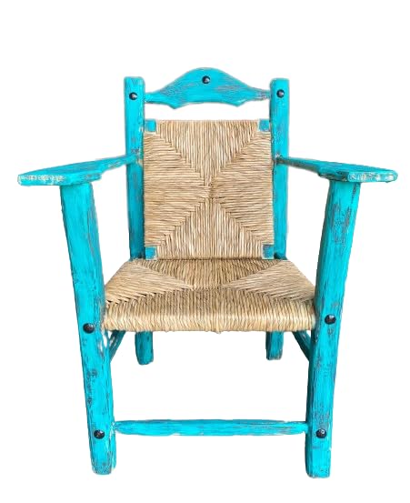 Vintage Individual Armchair Chair in Sustainable Wood in Antique Style.