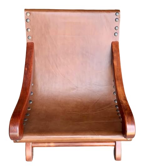 Silla Sillon Miguelito Descanso Piel Mezquite Estilo Antiguo