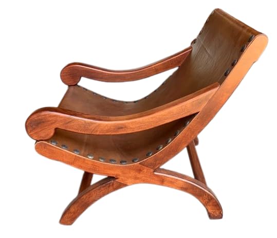 Silla Sillon Miguelito Descanso Piel Mezquite Estilo Antiguo