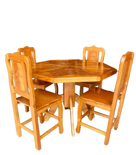 Antique Style Cedar Wood Handcrafted Dining Room.