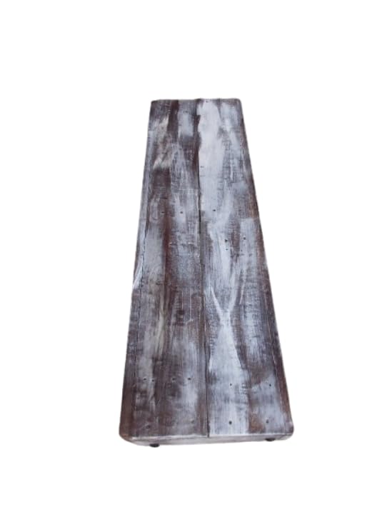 Handcrafted solid wood bench, 1m x 29cm x 43cm high, vintage style, for 2 people, ideal for terraces, cabins and beach houses