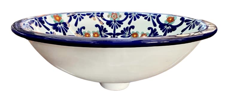 Lavabo Ovalin Talavera Fina Estilo Antiguo Empotrable, Estilo Vintage