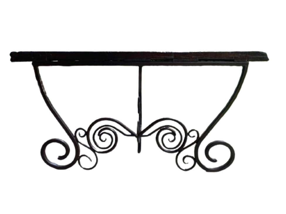 Parota Wood Sideboard with Wrought Iron, Special for Kitchens