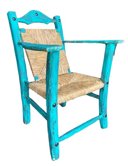 Vintage Individual Armchair Chair in Sustainable Wood in Antique Style.