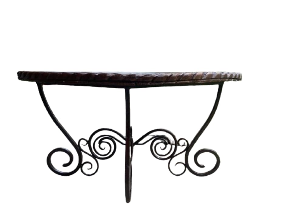 Parota Wood Sideboard with Wrought Iron, Special for Kitchens