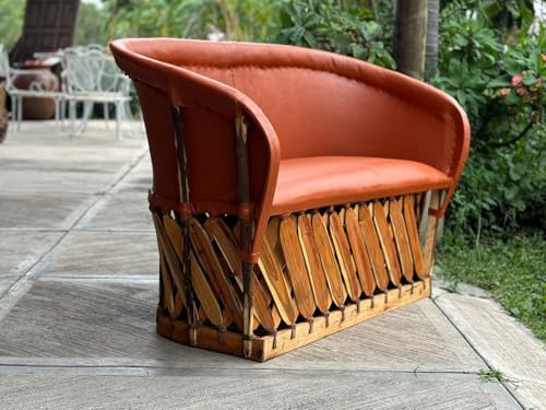 Sillón Equipal para 2 Personas, Amplio, Color Rojo, para Interiores y Exteriores
