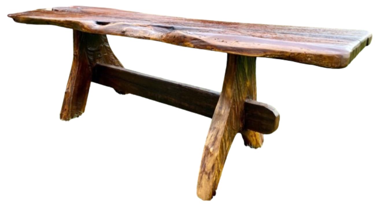 Mesa De Tablones De Madera De Mezquite.