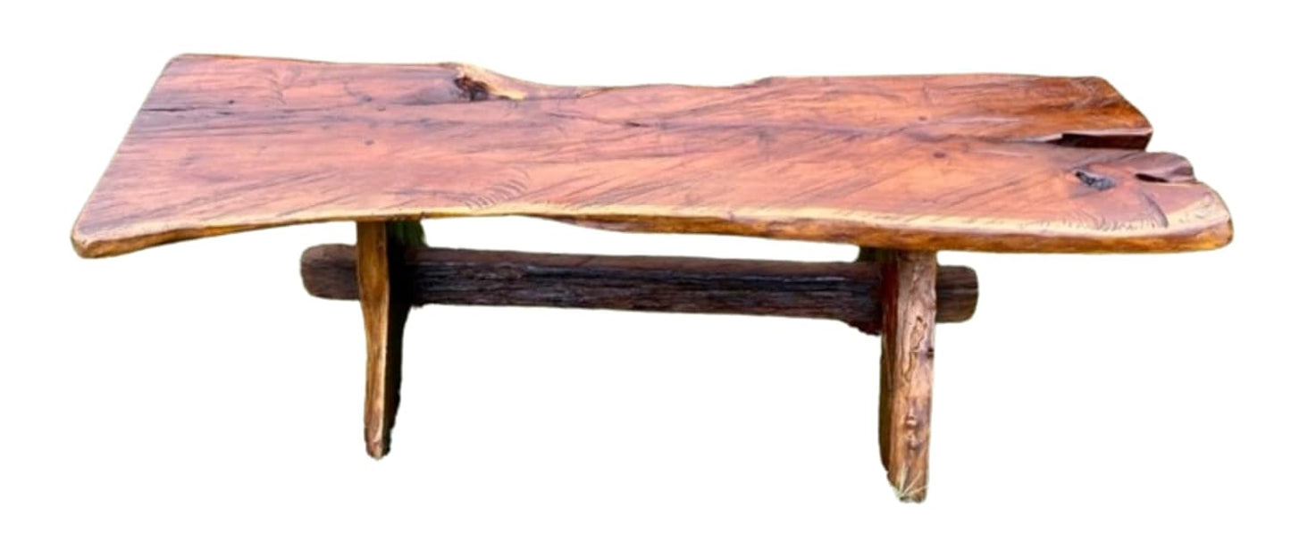 Mesa De Tablones De Madera De Mezquite.