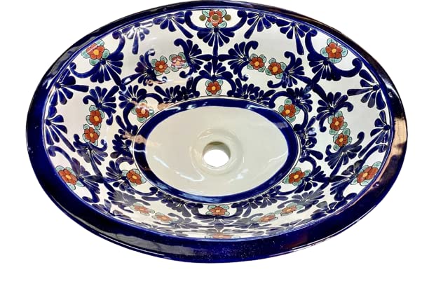 Lavabo Ovalin Talavera Fina Estilo Antiguo Empotrable, Estilo Vintage