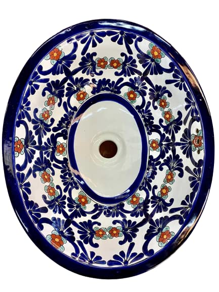 Lavabo Ovalin Talavera Fina Estilo Antiguo Empotrable, Estilo Vintage