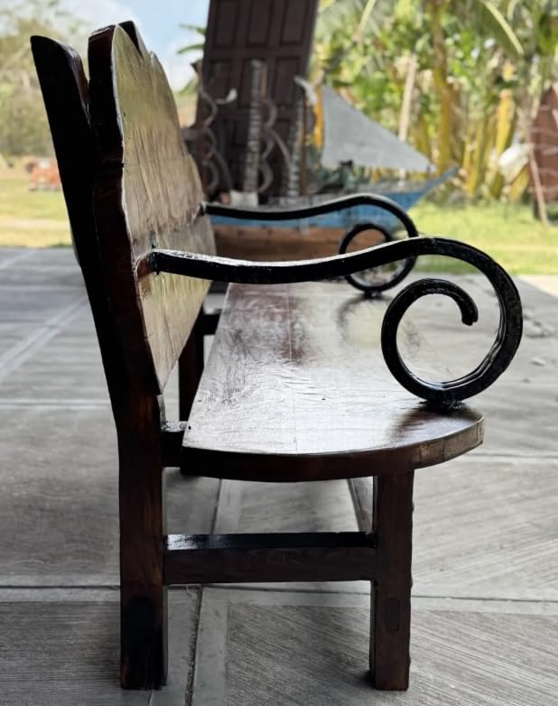 Antique and Original Rustic Bench for 2 People.