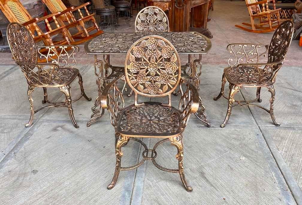 Strong Aluminum Antique Style Garden Dining Set