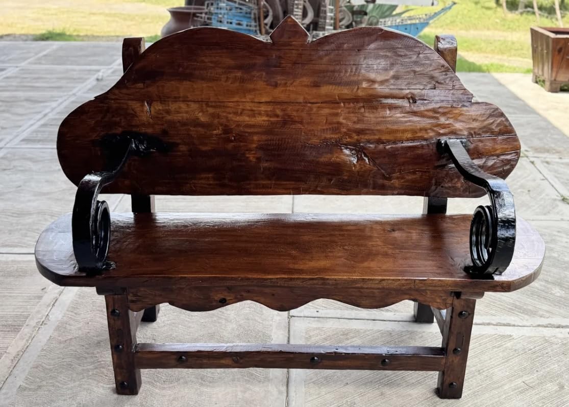Antique and Original Rustic Bench for 2 People.