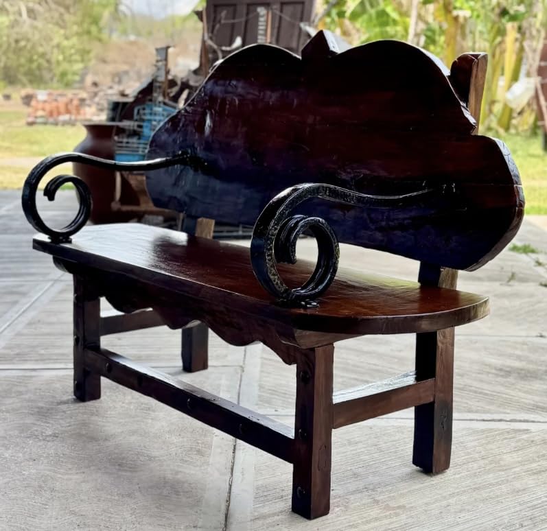 Antique and Original Rustic Bench for 2 People.