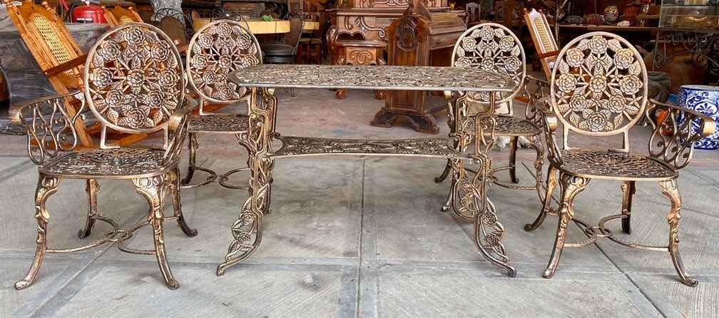Strong Aluminum Antique Style Garden Dining Set