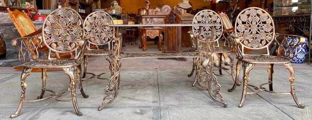 Strong Aluminum Antique Style Garden Dining Set