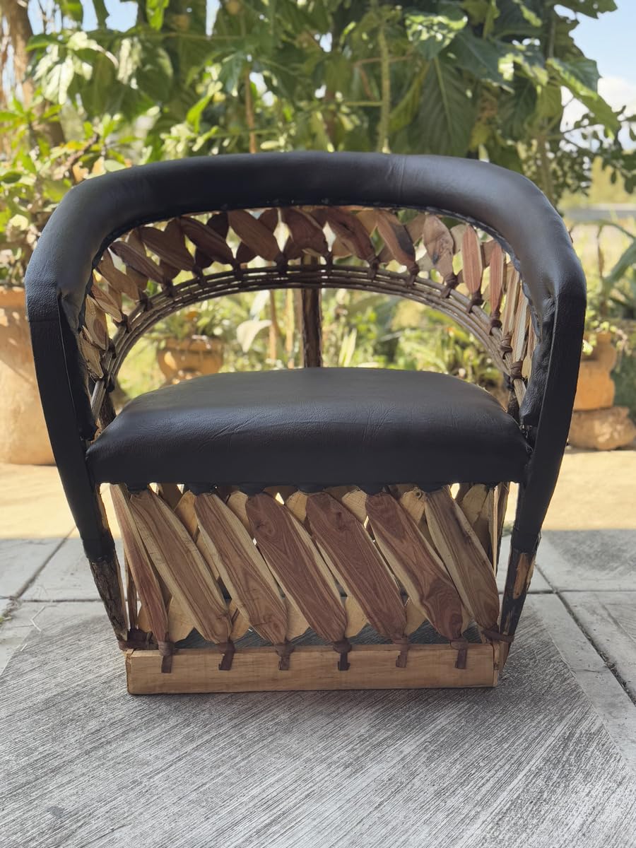 Very Wide Antique Stakes Style Handmade Equipal Chair