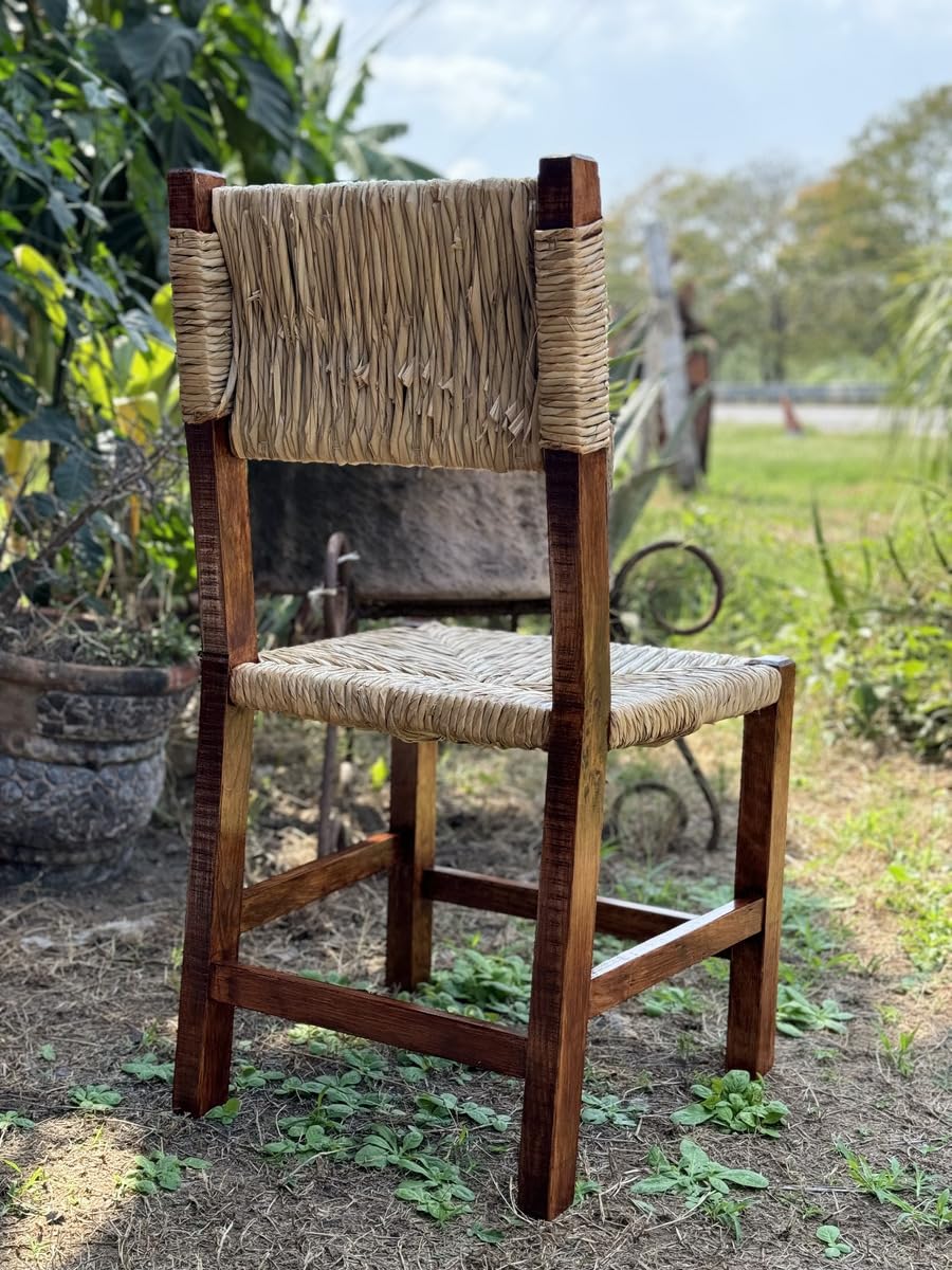 Elegant Antique Style Woven Handcrafted Dining Chair.