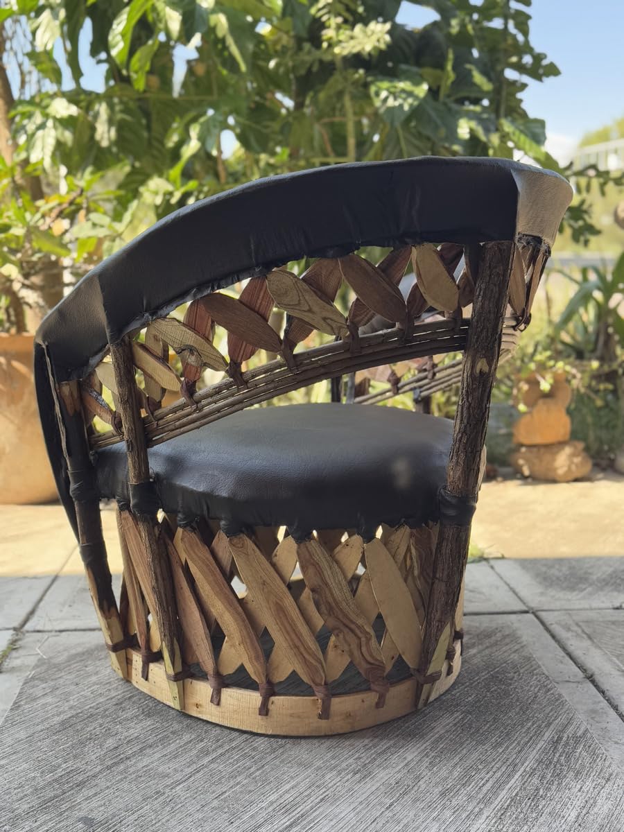 Very Wide Antique Stakes Style Handmade Equipal Chair