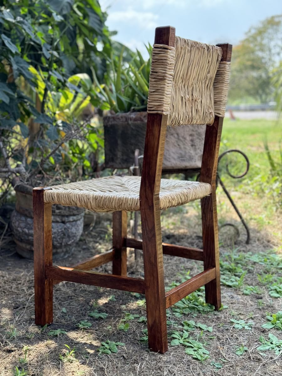 Elegant Antique Style Woven Handcrafted Dining Chair.