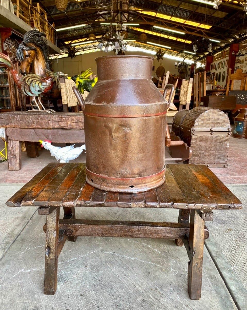 Bote lechero antiguo de Colima, decorado con óleo de ave, cerámica