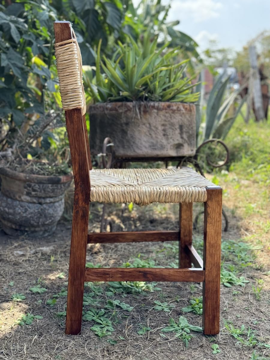 Elegant Antique Style Woven Handcrafted Dining Chair.