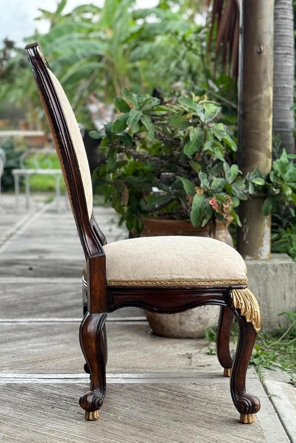 Antique Dining Chair Antique Louis XV Style Persian Style Fabric Wide Furniture and Home Decor