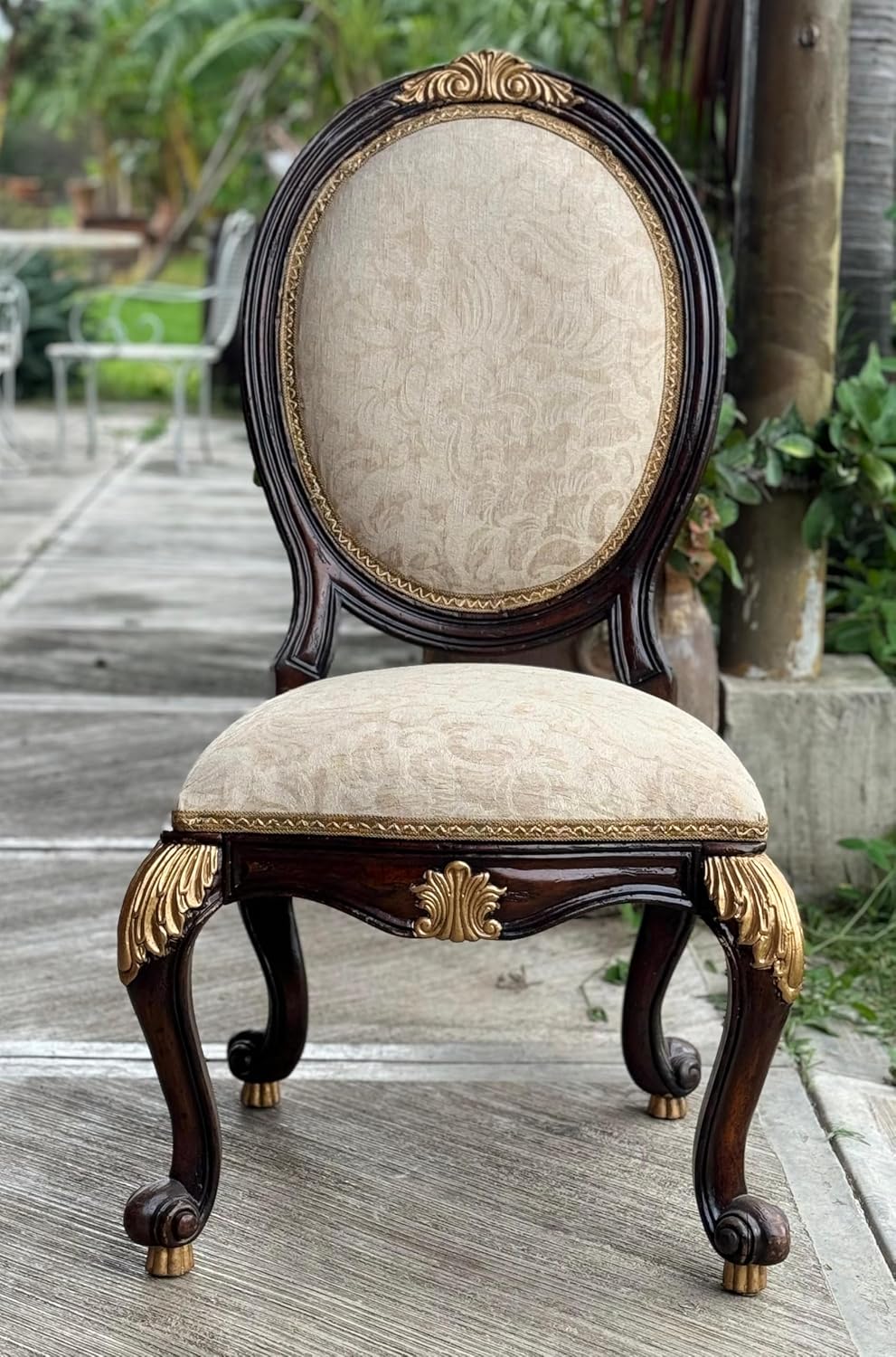 Antique Dining Chair Antique Louis XV Style Persian Style Fabric Wide Furniture and Home Decor