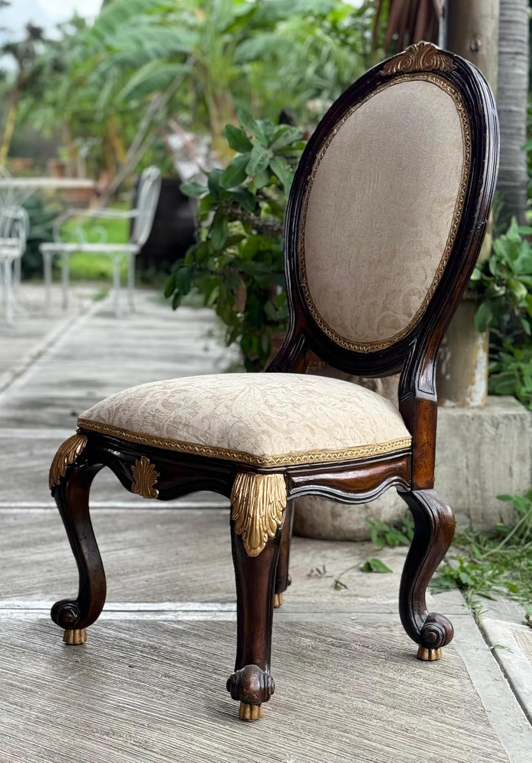 Antique Dining Chair Antique Louis XV Style Persian Style Fabric Wide Furniture and Home Decor