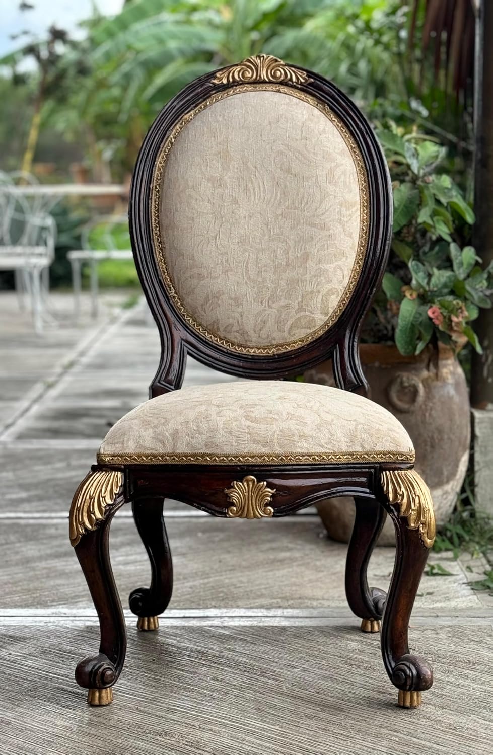 Antique Dining Chair Antique Louis XV Style Persian Style Fabric Wide Furniture and Home Decor