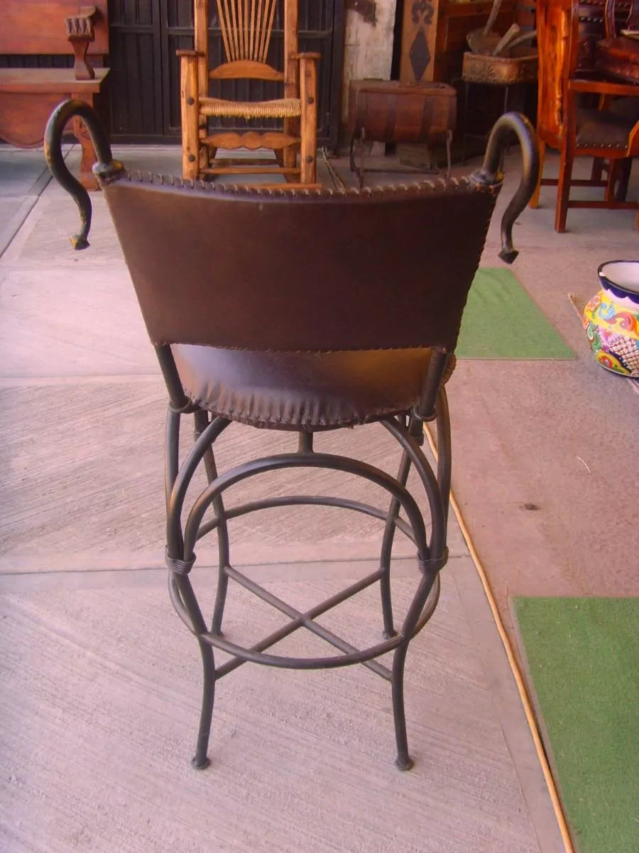 Swivel Bench for Bar or Canteen Antique Style.