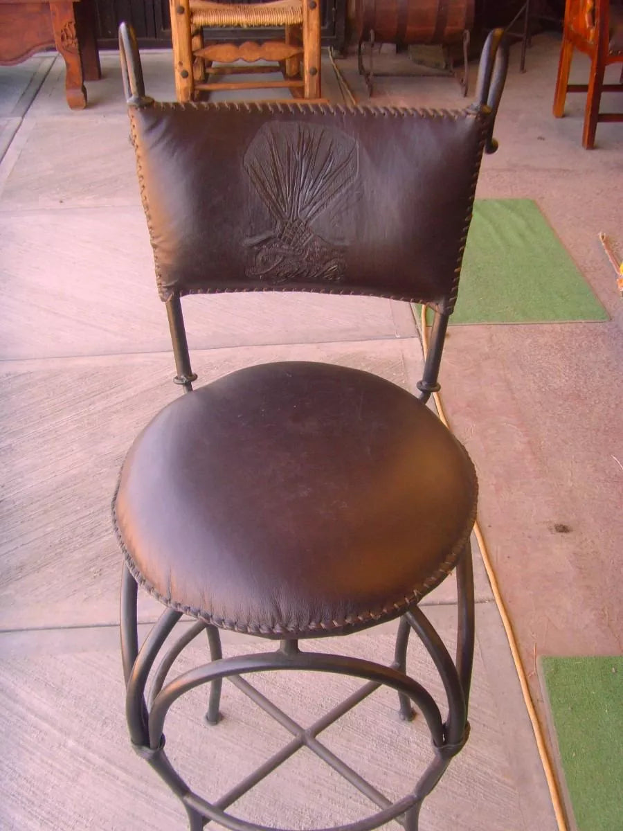 Swivel Bench for Bar or Canteen Antique Style.
