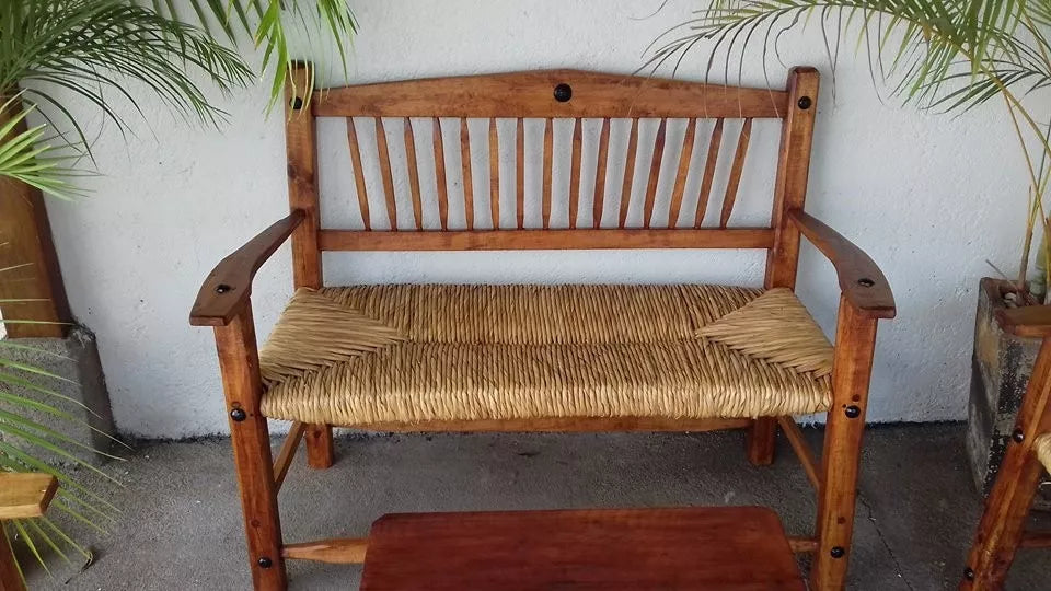 Handcrafted Room Sustainable Wood and Antique Style Fabric.