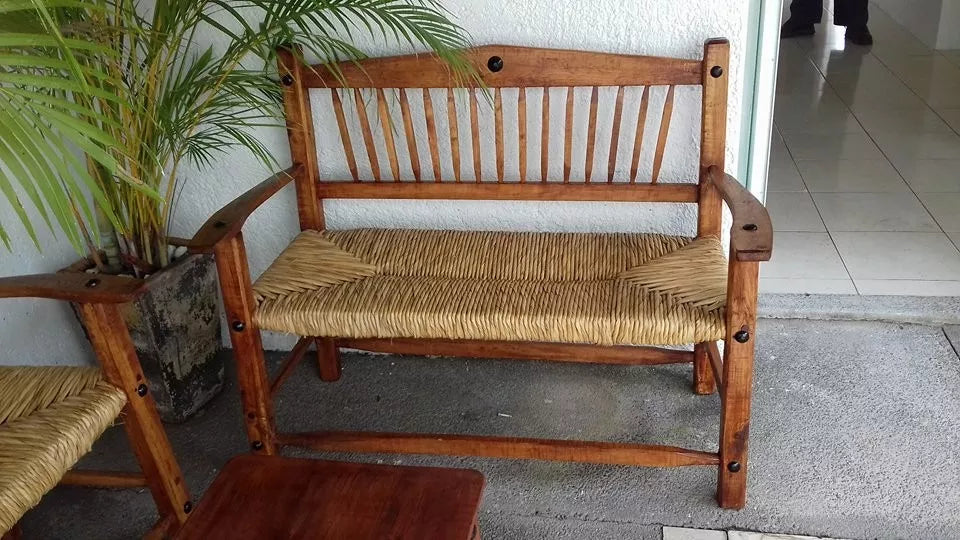 Handcrafted Room Sustainable Wood and Antique Style Fabric.