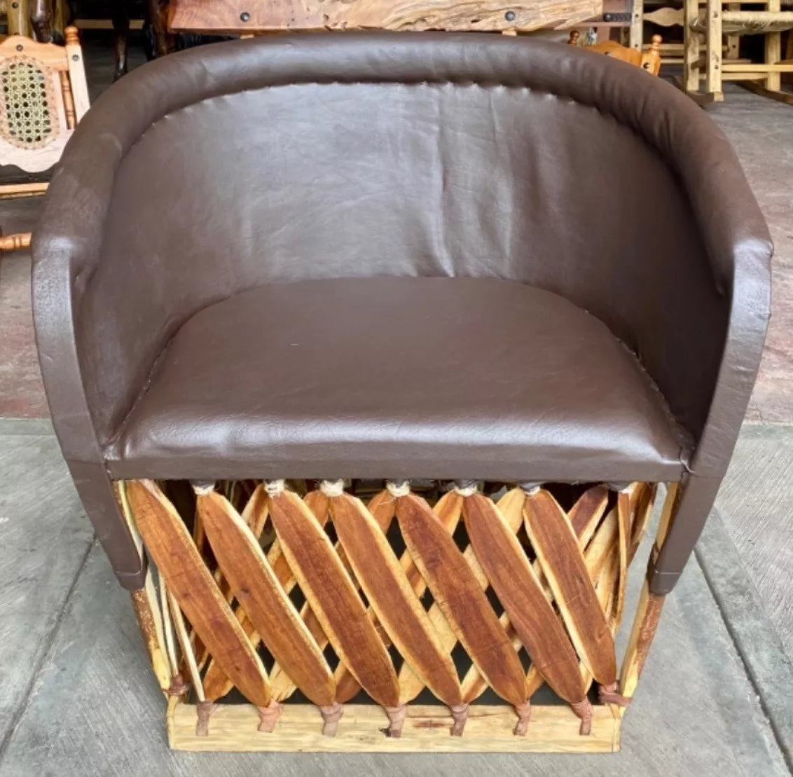 Silla Sillon Equipal Artesanal Muy Amplio Estilo Antiguo