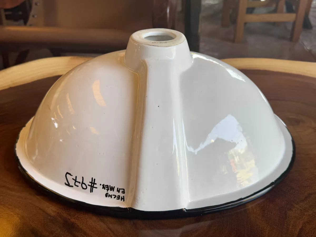 Lavabo Ovalin Talavera Fina Blanco Y Negro Estilo Antiguo Agregar a favoritos