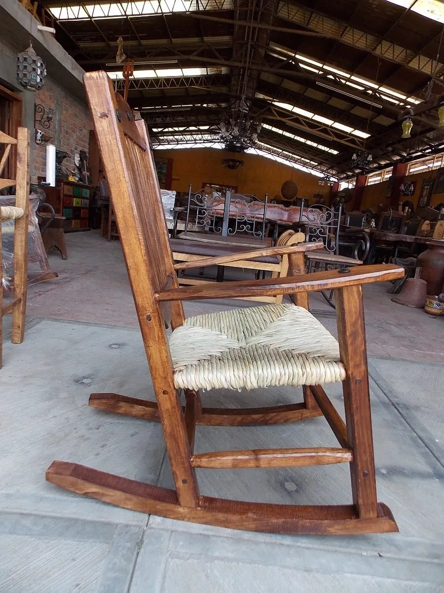 Beautiful Antique Style Wood and Tulle Rocking Bench