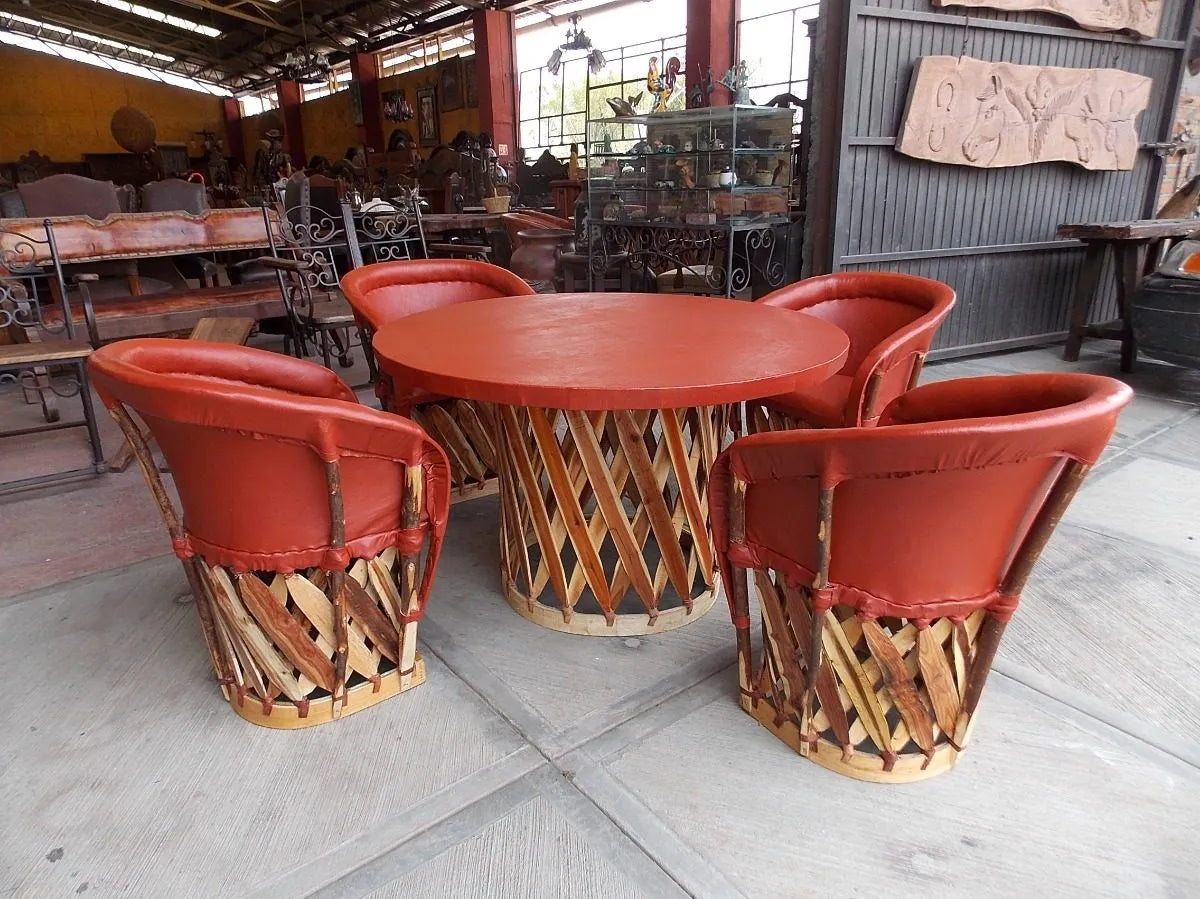 Bello Comedor De Equipales Estilo Antiguo. La Mejor Calidad