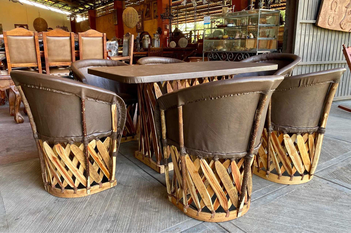 Traditional Equipal Dining Room for 6 People, Antique Style