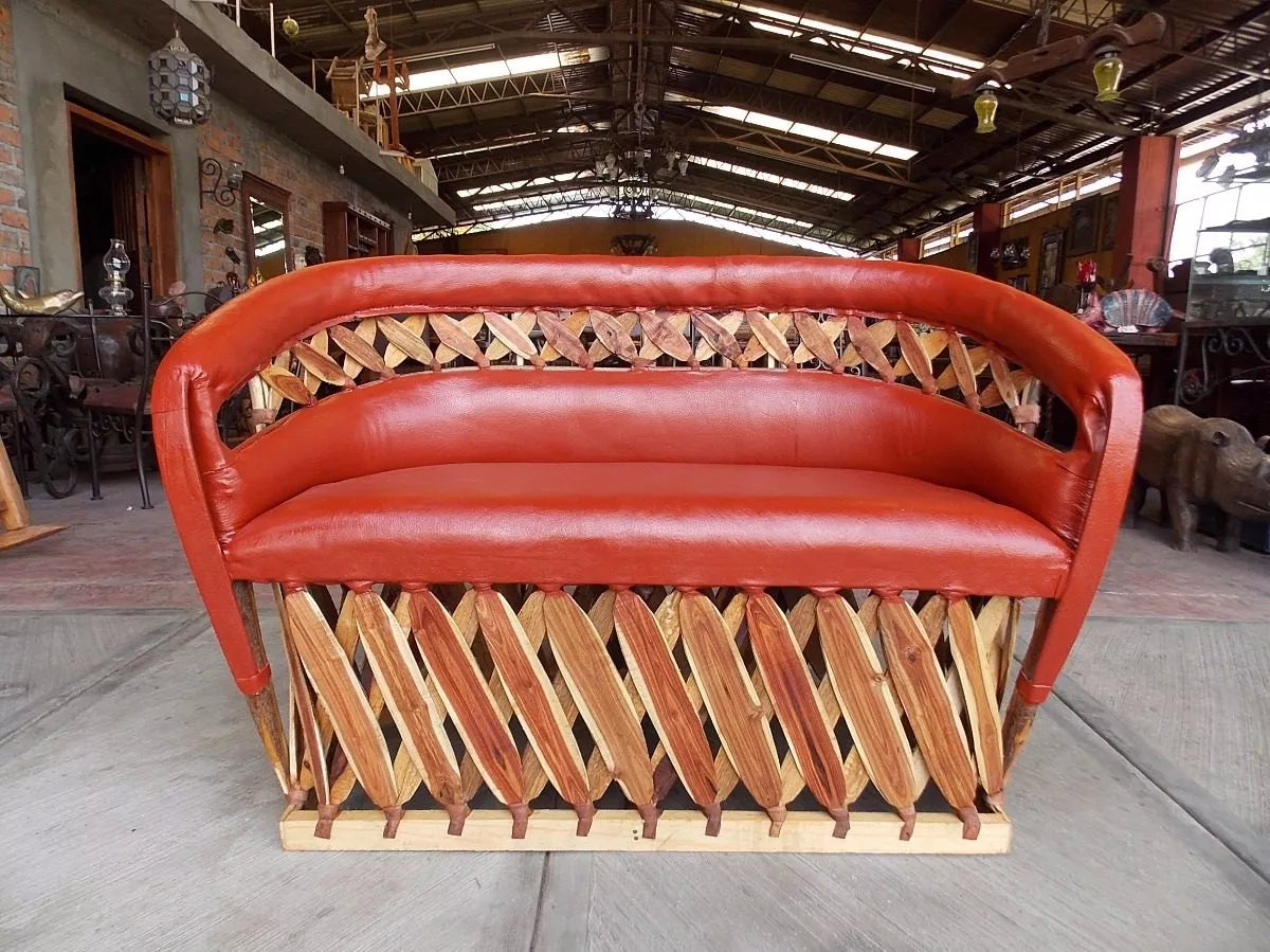 Sillon Love Seat Con Riñonera 2 Personas Estilo Equipal.