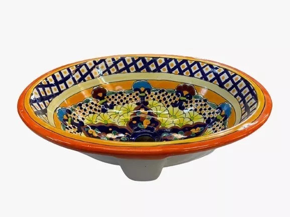 Beautiful Oval Sink in Fine Talavera Antique Style 2med716 Add to Favorites