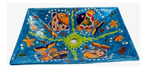 Talavera Rectangular Countertop Sink Antique Fish Style Add to favorites