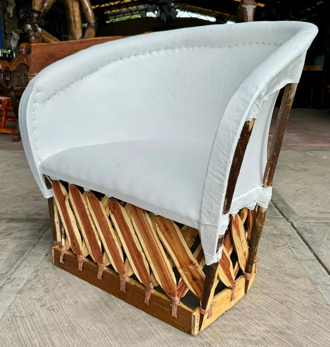 Silla Equipal Artesanal Muy Amplio Estilo Antiguo